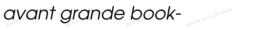 avant grande book字体转换